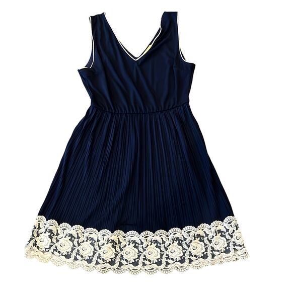 ModCloth Yellow Star Personal Essayist Dress Navy Size XL - Picture 2 of 9